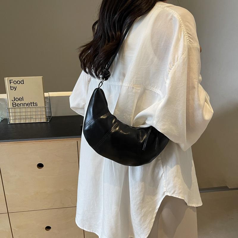 Casual Dumpling Bag Oblique Span Bag Women's Fashion 2025 New Korean Version Student Large-capacity Shoulder Armpit Bag