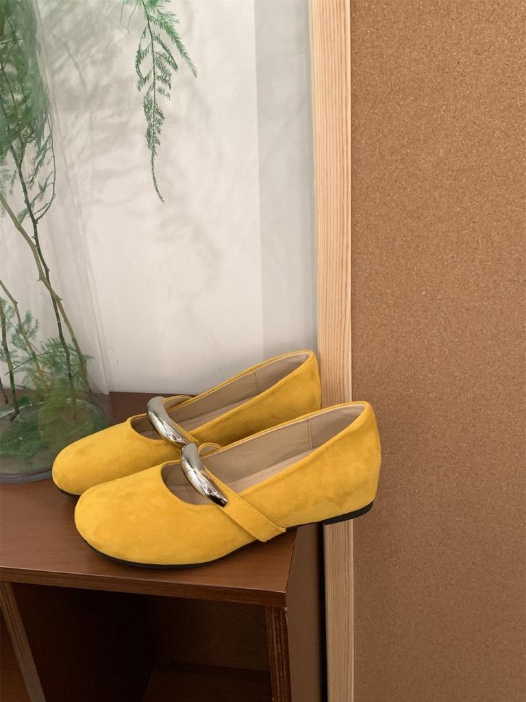 French retro round head 2025 Mary Jane shoes single shoes women's spring new breathable and lightweight single shoes small leather shoes casual shoes