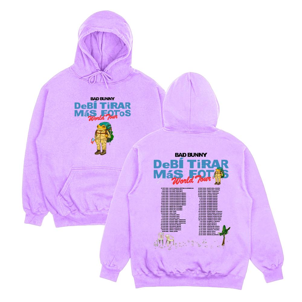 Rapper Bad Bunny Hoodies Debí Tirar Más Fotos Album Tour 2026 Graphic Pullover Men Women Fleece Pullover Fall Fashion Sweatshirt