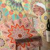 Boêmio mandala sheer voile cortinas para sala de estar quarto estilo exótico janela tule cortina transparente chiffon