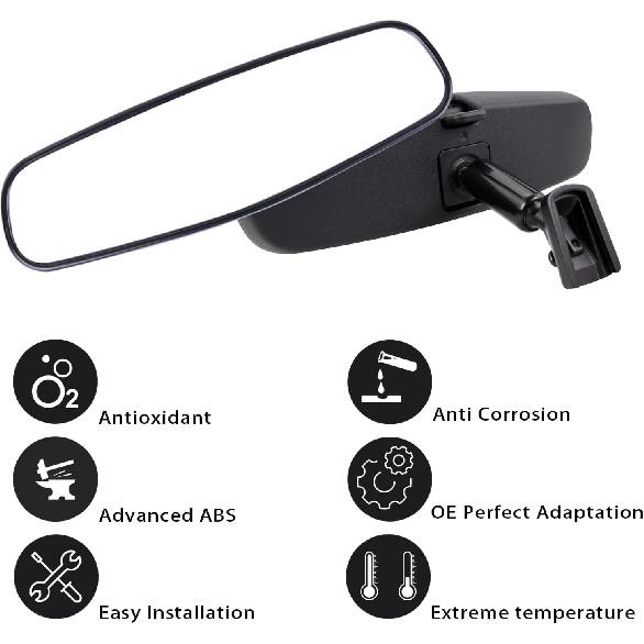 Interior Rear View Mirror Assembly Compatible With 2004- Ford F150,2002- Explorer,2006- Fusion,2016- Transit,2007-2024 Edge,2011- Fiesta,Lincoln