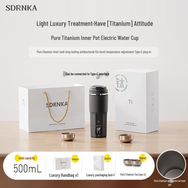 Japan SDRNKA Portabel Elektrisk Resevattenkokare - Vattenkokning och Uppvärmning Isolerad Kopp med Konstant Temperaturkontroll