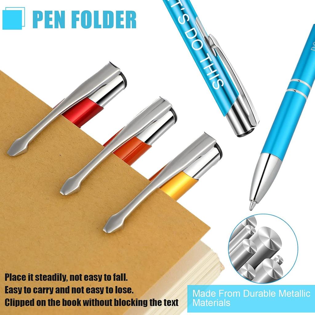 10 Pieces pirational Ballpoint Pens Employee Appreciation Gifts Bulk Motivational Quote Pens with Coated Metal Motivational Gifts Pens for Men Women,