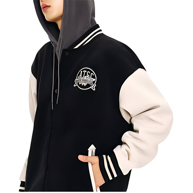 Anta Comfortable Casual Versatile Jacket Men Jackets Basic-Black Wood-Color 152448702N-2