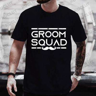 Team Future Groom Squad T-Shirt Friends Bachelor Stag Party Tshirt Groomsman Blouses Male Wedding Engagement Party Tees EVG Tops#Color
