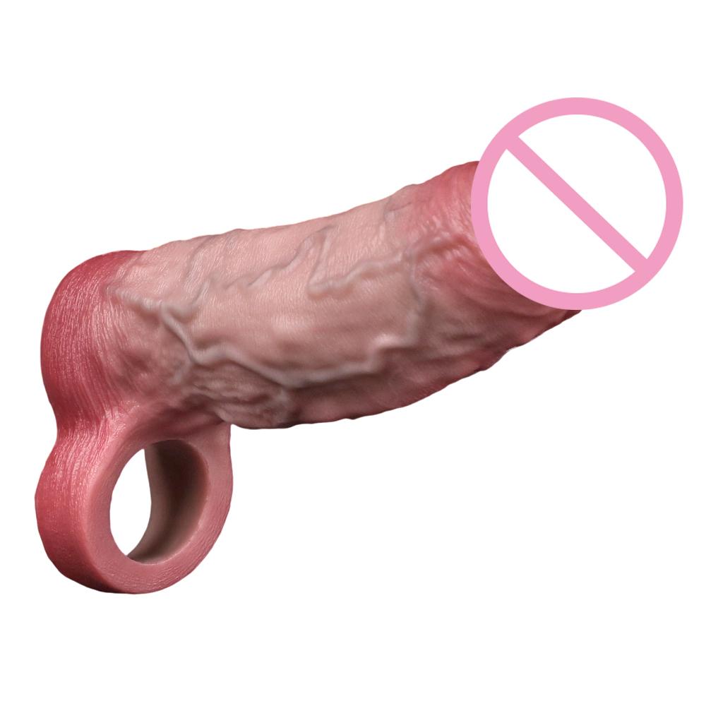 Factory Silicone Penis Sleeve for Couple Safety Silicone Cock Enlargement Male Masturbation Penis Sleeve for Male