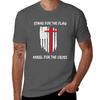 Stand For The Flag Kneel For The Cross Tshirt Outdoor Sports Short Sleeve Top