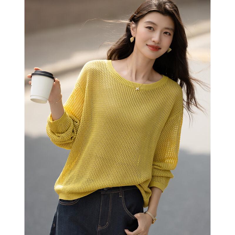 

Demana Women s Hollow Out Loose-Fit Knit Sweater M