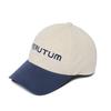 VERUTUM Front Logo Two Tone Bio Washing Cap Ivory Navy Hw Bc009b