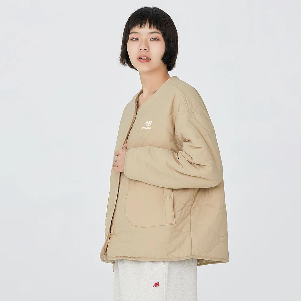 New Balance Puffer Jacket Winter Women's Khaki (Unisex) Puffer Jackets AWJ23316 INC