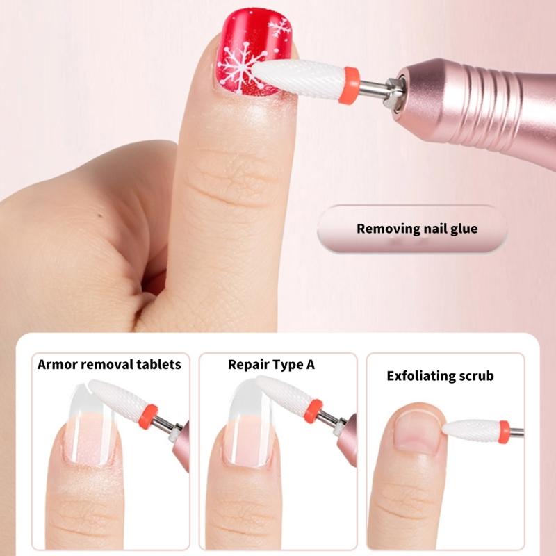 Electric Nails Drill Machine Rechargeable Nails Drill Professional Nails Drill Adjustable Speed for Acrylic Nails