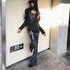 Tonngirls Japanese Jeans Pants Women Low Waist Denim Pant Streetwear  Retro Y2k Trousers Jeans Slim E-girls Jeans
