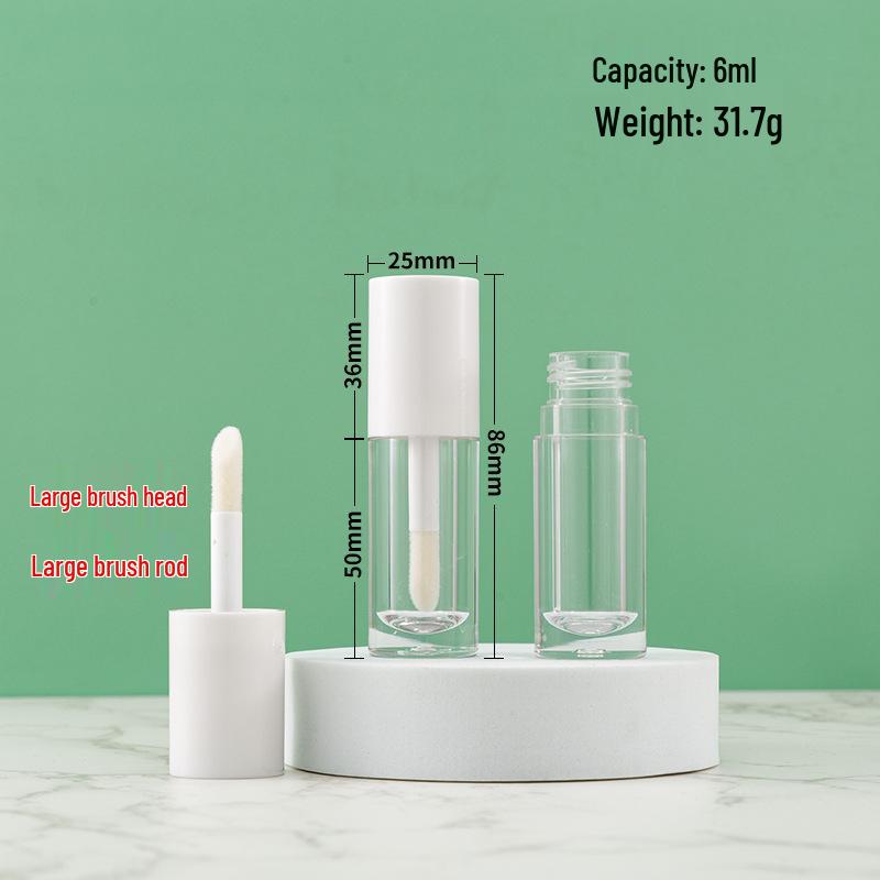 In-Stock 6ML Lip Gloss & Mascara Tubes with Large Brush - Cross-Border Style Eyeliner & Thick Lipstick Tube.