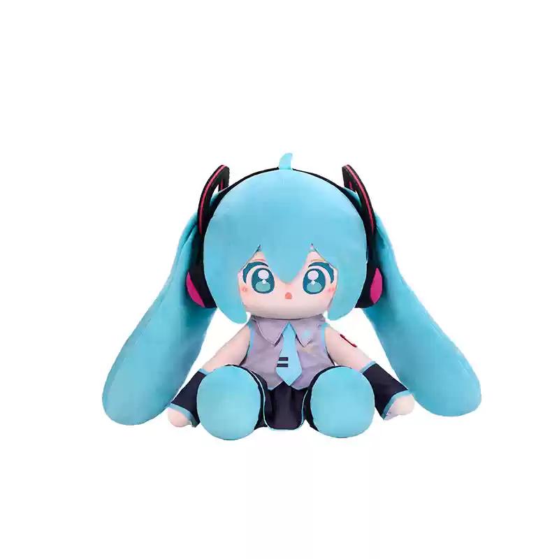 8/15/35cm Official Minidoll Hatsune Miku Sitting Official Cotton Doll Plush Figure Plush Backpack Pillow Doll Gift Fufu Doll