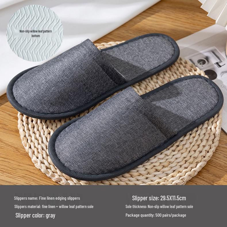 Star Hotel Disposable Non-Slip Slippers for Bed & Breakfast, Guest Room, Beauty Salon, Club House, and Home.