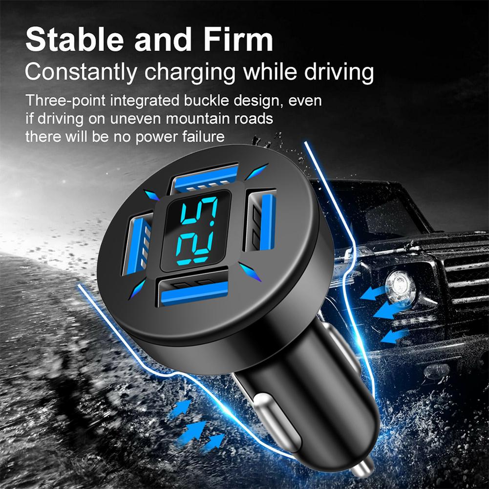 Car Accessories Car Charger Fast Charger Adapter 4 USB Port Super Quick Charge