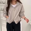 Shop   Women S 2 Way Hooded Zip Up Windbreaker Jacket Beige 21dS Wjp 4875