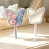 Espelho de Maquiagem Portátil HD de Mão Borboleta para Meninas