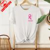 Breast Cancer Shirt Pink Ribbon Pocket October Warrior Short Sleeve New Arrival Breathable Cancer Support Tee For Wounisex Unisex