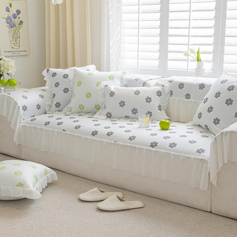 Ice Silk Sofa Cushion Summer Mat Cushion Anti-slip New Style Cool Small Fresh Summer Sofa Cushion