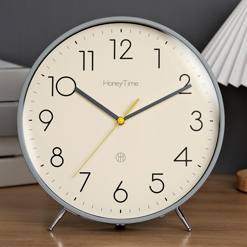 

Desktop Clock TV Cabinet Table Top Seat Clock Home Living Room Table Clock Simple Watch Ornament Placement Pendulum Clock