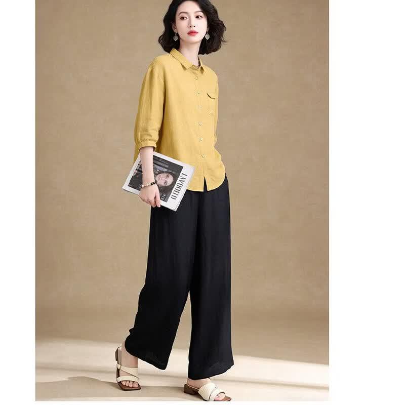 EST+II Women's Retro Chic Cotton Two-Piece Set