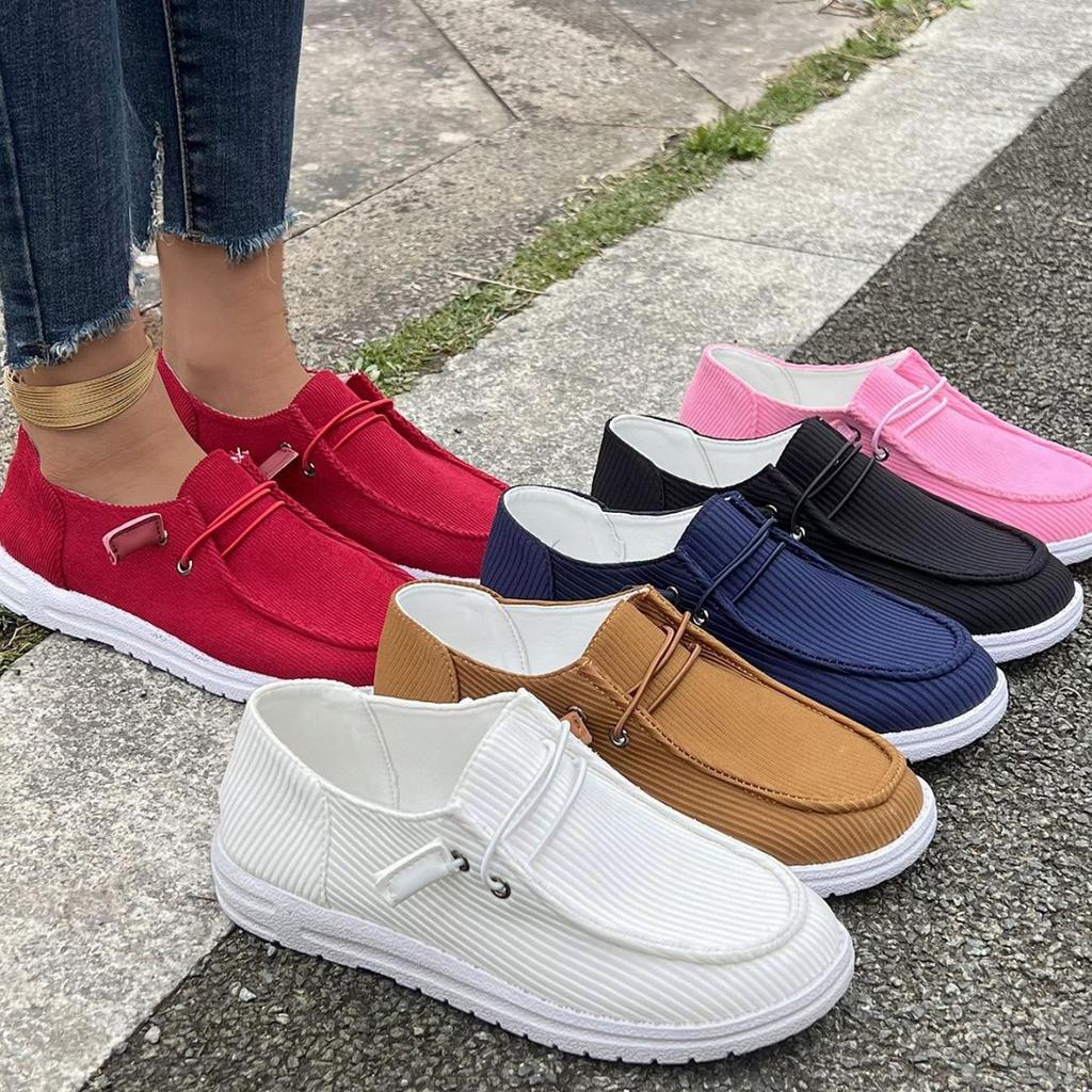 Large Size Casual Single Shoes Women's Flat Bottom Suede Low Top Loafers Women's