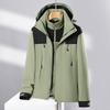 Couple Outdoor Casual Sports Jacket Winter Color Block Lightweight Hooded Outerwear Teens