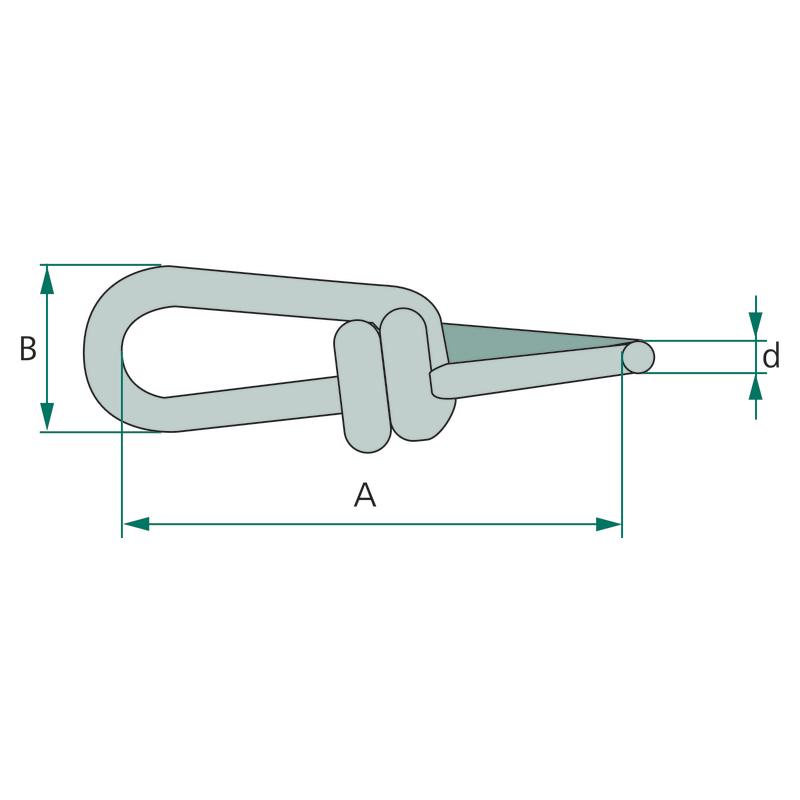 Knot chain 23 x 7 x 1.6 DIN 5686 INOX V4A
