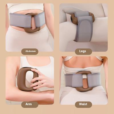 Mini Portable Massage Ring Deep Tissue Percussion Handheld Muscle Massager Vibration Heating Fascia Ring Fat Burning Slimming