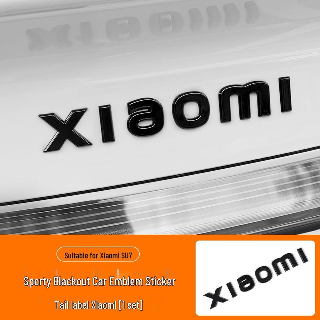 Xiaomi SU7 Genesis Edition Black Car Tail Badge Lettering Modification Sticker