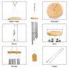 6 Metal Tubes Silver Wind Chimes for Outdoor Garden Yard Patio Home Decoration and Gift