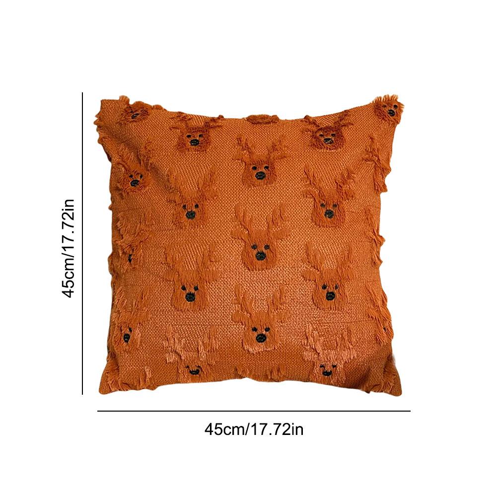 45X45cm Christmas Cushion Cover Xmas Tree Throw Pillow Cover Fall Winter Decorative Soft Pillowcase for Festive Couch Pillow