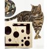Cat Scratch Puzzle Enrichment Box Nail File Stress Free Alternative To Clippers and Grinders, Wooden Cat Nail File Scratcher Felines Files Claws Maze