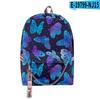 Cartoon Youthful School Bags Unisex Funny Butterfly Travel Bags 3D Print Oxford Waterproof Notebook Shoulder Backpacks