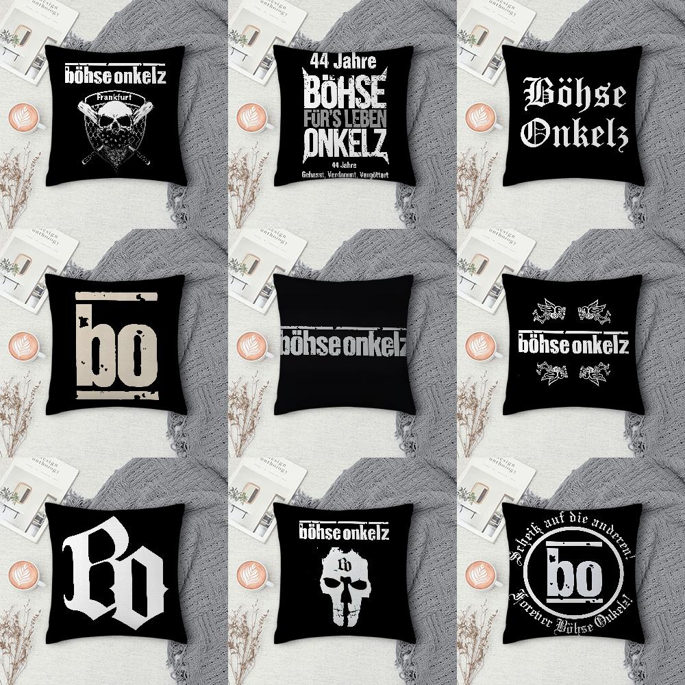 B-Bohse O-Onkelz Rock Pillow Case Sofa Decorative Home Double-sided Printing Short Plush Cushion Cover Throw Pillow Cover Gifts