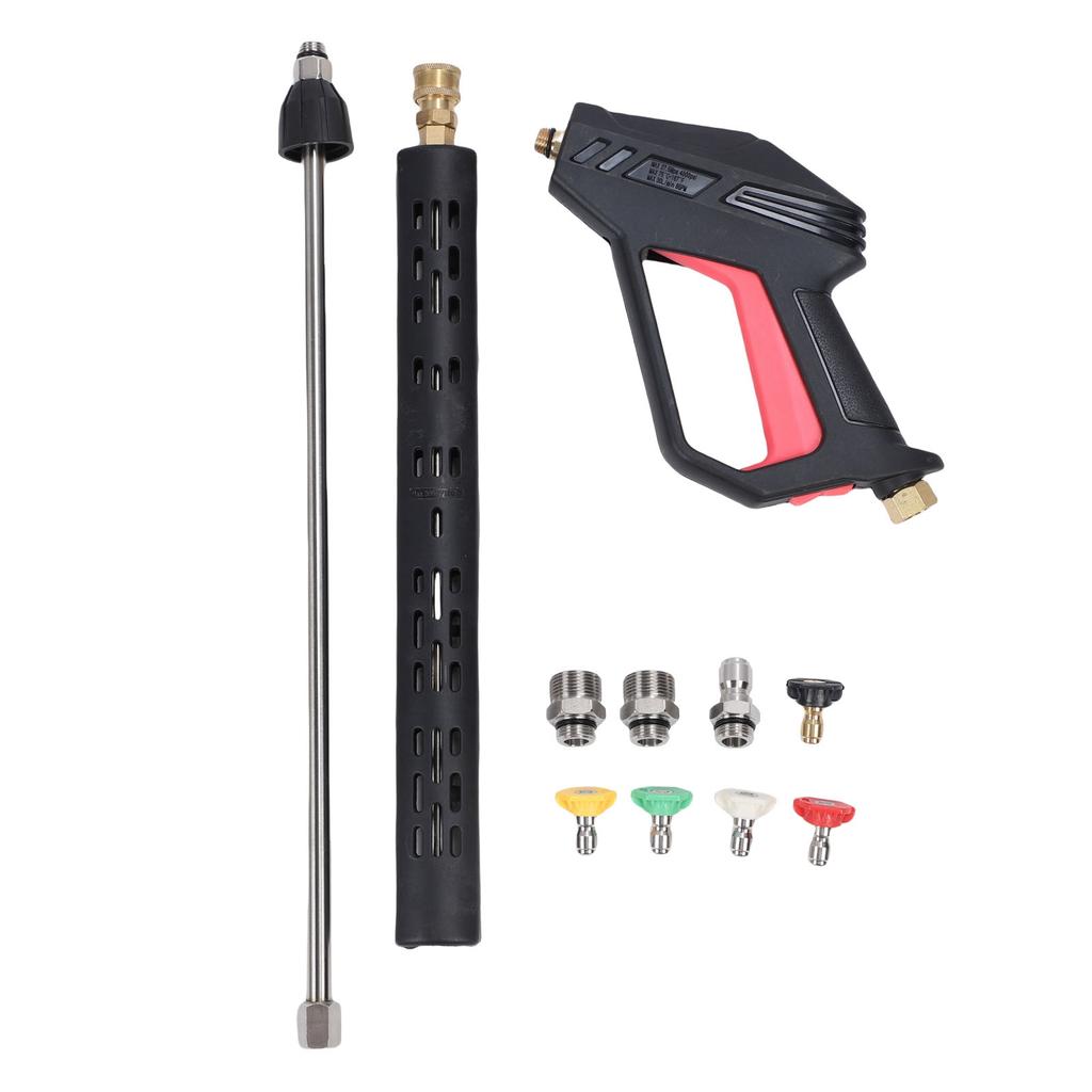 High Pressure Washer Gun Kit M22 14 M22 15 3 8 Inch Adapters 0 Degrees  15 Degrees  25 Degrees  40 Degrees  60 Degrees