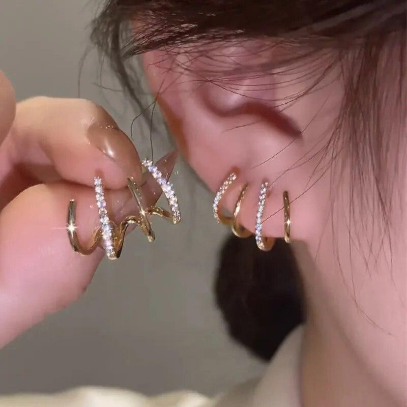 Νέα Πολυτελή Σκουλαρίκια Καρφωτά Ακανόνιστου Αστεριού με Μαργαριτάρια και Κρύσταλλα, Εξαιρετικά Σκουλαρίκια με Ζιργκόν σε Δέσιμο με Νύχια για Γυναίκες, Κοσμήματα Μόδας, Αξεσουάρ για Πάρτι