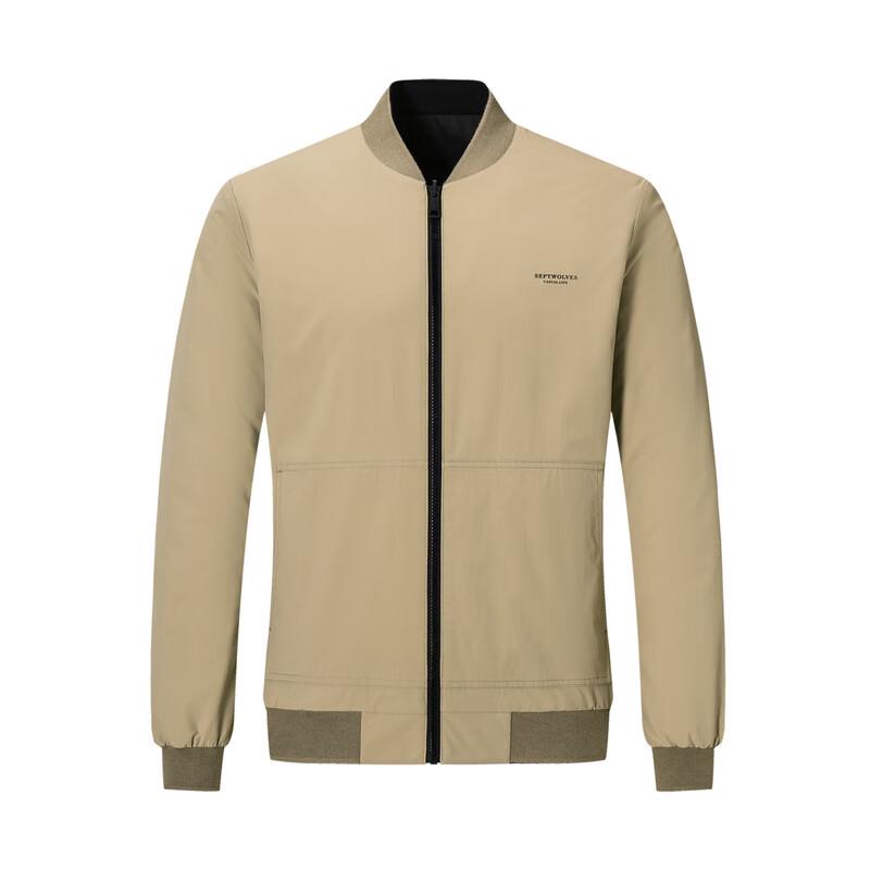 

SEPTWOLVES Men s Wool Blend Baseball Collar Jacket 4XL 190