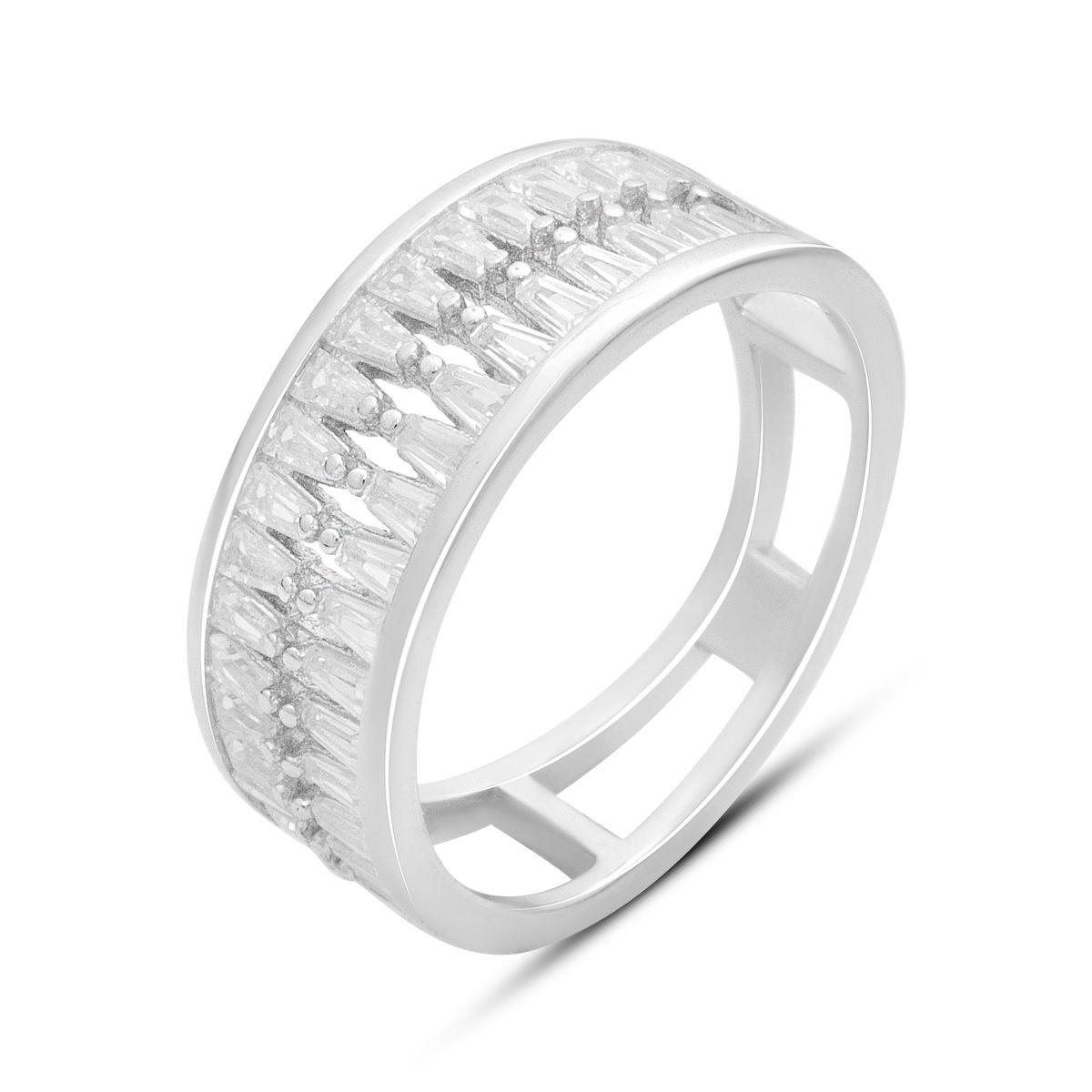 

Silver ring with cubic zirconia, item weight 3.84 g (2185703) 18.5 білий