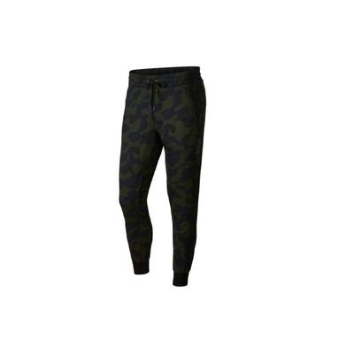 Camouflage Gestrickte Warme Leg-Fit Sport Lange Hose Herren Unterteile Schwarz Grün CJ0951-475