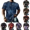 Men's Halloween Graphic Short Sleeve T Shirt Loose Fit Casual Summer Daily Top with Skull and Pumpkin Print for Everyday Wear