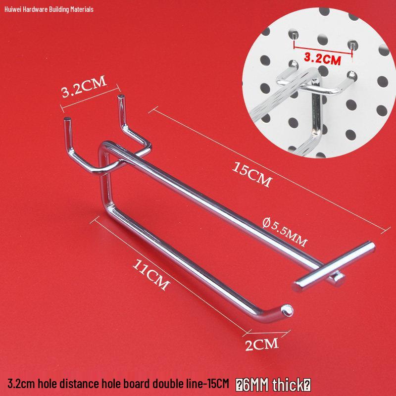 Double Line Pegboard Shelf Triangle Hook for Price Tags