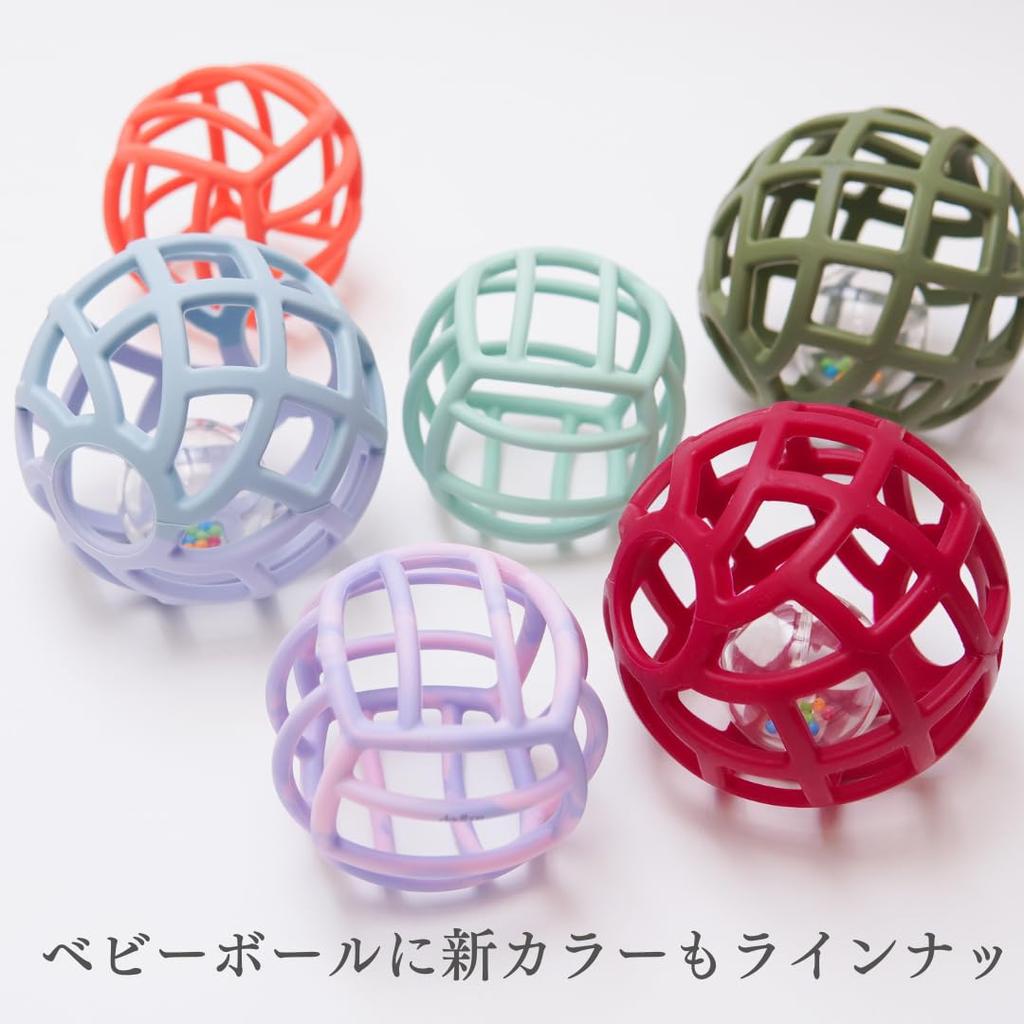Dadikko Baby Ball Silicone Ball Baby Toy 0 Years Old Rattle Educational Toy Macaron Ball Rattle (Ash Gray)
