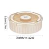 Dry Fruit Plate Divided Serving Tray Rotating Snack Tray with Lid Handle 6-compartment Divided Serving Platter for Snacks