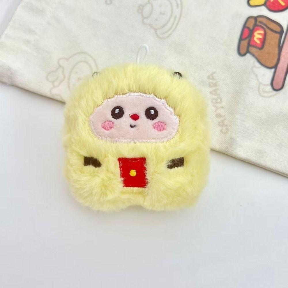 Squeaky Sheep Hanging Ornament Soft Plush Squeezing Plush Doll Lamb Keychain New Year Gift