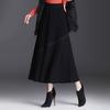 Women's Autumn Winter Midi Knitted Skirt Female Skirt High Waist Thicken Solid Slim A-line Skirt