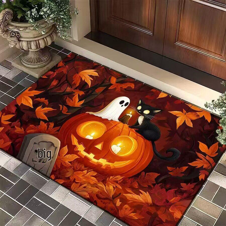Halloween Diatom Mud Anti-Slip Floor Mat - Dust Removal, Absorbent, Easy-Clean Entrance & Bathroom Decor