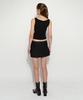 Beulaiteun Slit Mini Skirt Pants Black