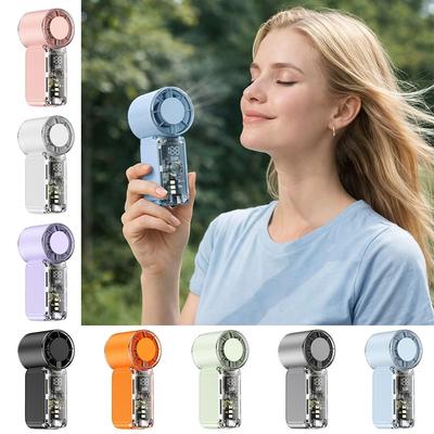 High Speed Turbo Mini Handheld Fan 100 Adjustable Settings Desk Fan New Pocket Fan  Summer